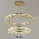 Axyaa Crystal Pendant Chandelier for Modern Luxury Decor, LED, Gold/Silver Finish