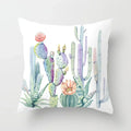Axyaa Cactus Flower Succulent Plant Pillow Cover - Home Decorative Cushion Cover