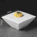 Axyaa Ceramic High Foot Plate for Dim Sum Sushi Molecular Cuisine Display