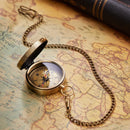 Axya Metal Compass: Outdoor Flip Cover, Zinc Alloy, Retro Style, Photography Props