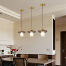 Axyaa Glass LED Pendant Light Chandelier Modern Art Decor Hanging Lamp Wood