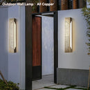 Axyaa Waterproof Copper Wall Light LED Sconce for Outdoor Porch Garden Balcony