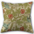 Axyaa Peach Leather Velvet Pillow Case Set - William Morris Design