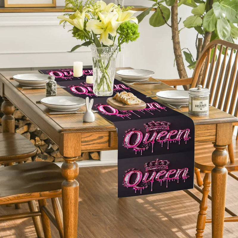 Axyaa Crown Table Runner for Home Dining Decor