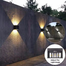 Axyaa Solar Garden Light: Adjustable Outdoor Wall Lamp for Balcony, Stair, and Fence