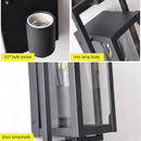 Axyaa Outdoor Glass Wall Lamp for Villa Courtyard, Waterproof American Style Bedside Light