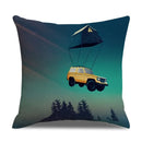 Axyaa Landscape Linen Pillowcase - Home Sofa Office Decoration - 45*45cm