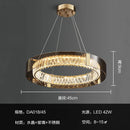 Axyaa Nordic Crystal Ceiling Chandelier LED Light Golden Lighting for Bedroom Living Room Kitchen
