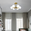 Axyaa Nordic Glass LED Ceiling Chandelier Minimalism for Home Decor
