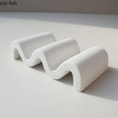 Axyaa Wave Shape Ceramic Dinner Plates Set