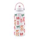 Axyaa Insulated Water Bottle Cute Bow Thermal Stainless Steel Straw Thermos with Handle