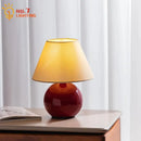 Axyaa Chestnut Glass Table Lamp LED E27 - Medieval French Design