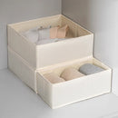 Axyaa Cotton Linen Storage Box Set for Wardrobe Organization