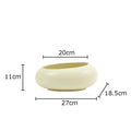Axyaa Ceramic Circular Vase Minimalist Desk Decor Aesthetic Floral Flower Arrangement