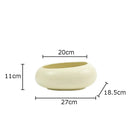 Axyaa Ceramic Circular Vase Minimalist Desk Decor Aesthetic Floral Flower Arrangement