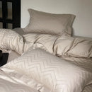 Axyaa Luxury Cotton Jacquard Double Duvet Cover Set Queen Size Bedding