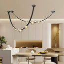 Axyaa Nordic Leather Glass Pendant Chandelier LED Lights Modern Home Decor