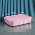 Axyaa Solid Color Storage Box with Cover - Household Organizer for Snacks, Cosmetics, Toys, Clothes