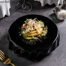Axyaa Irregular Ceramic Dinner Plate Set for Sushi Pasta Desserts.