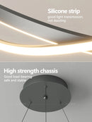 Axyaa Modern Chandelier - Creative minimalist living room ring lamp