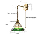 Axyaa White Ceramic LED Wall Lights: Japan Style, Pull Chain Switch, Copper Socket