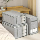 Axyaa Clear Window Clothes Storage Bag, Large Capacity Wardrobe Organizer