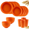 Axyaa Wheat Straw Cutlery Set - Unbreakable Eco-Friendly Kitchen Tableware for Camping and Kids