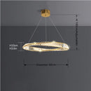 Axyaa Postmodern Crystal Chandelier for Luxurious Living Spaces