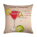 Martini Tequila Print Cushion Cover - Creative Home Decor by Axyaa