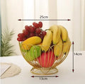 Iron Art Fruit Plate Basket for Living Room Table by Axyaa