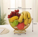 Iron Art Fruit Plate Basket for Living Room Table by Axyaa