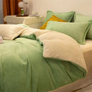 Axyaa Winter Warm Flannel Duvet Cover - Double King Queen Twin Bedding Comforter Case