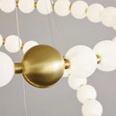 Axyaa Nordic Ring Chandelier LED Acrylic Ball Pendant Light