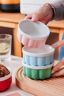 Axyaa Ceramic Cutlery Set with Lid, Seasoning Bowl, Baking Bowl, and Fresh-keeping Small Bowl
