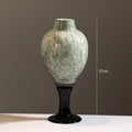 Axyaa Medieval High White Porcelain Glass Vase for Wabi Sabi Style Flower Arrangement