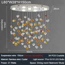 Axyaa Crystal Chandelier: Modern Lobby Design, Artistic Hotel Living Room Lighting