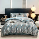 Axyaa High-Count Silky AB Jacquard European Four-Piece Bed Sheet