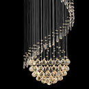 Axyaa Modern Stainless Crystal Chandelier for Living Room, Lobby, LED Indoor Lighting