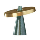 Axyaa Green Marble Metal Cover Table Lamp for Study Living Room Bedroom