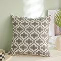 Axyaa Embroidery Cross Pillow Cover 45x45cm Blue Yellow Grey Square Couch Bedroom