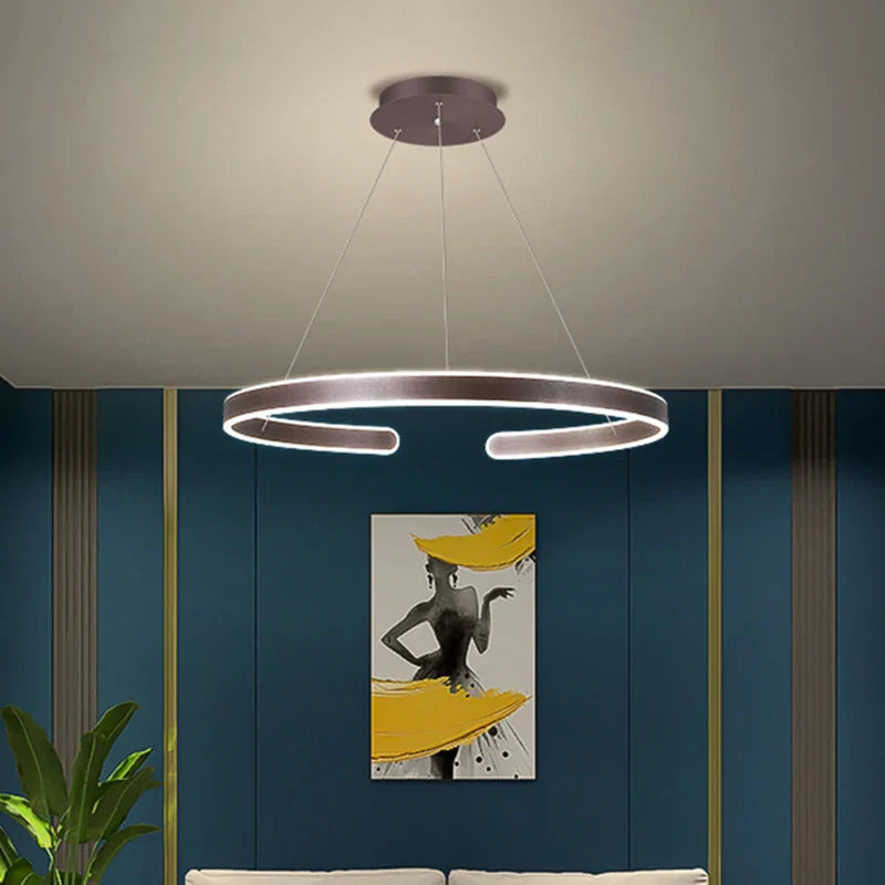 Round LED Pendant Light for Modern Home Decor by Axyaa