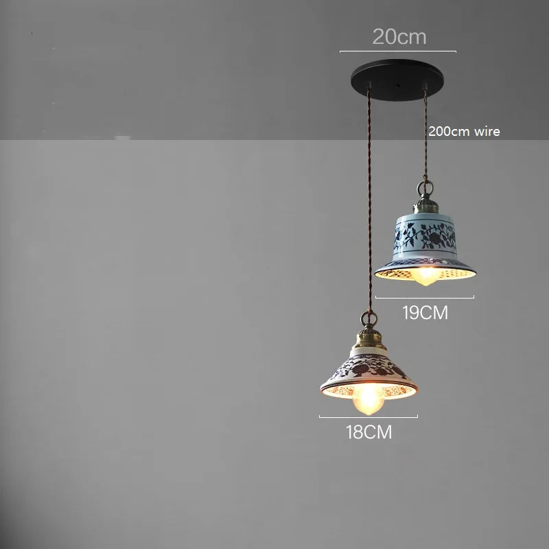 Axyaa Ceramic LED Pendant Lamp for Modern Home Decor Lighting