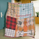 Axyaa Plaid Dog Art Tapestry Blanket - Unique Home Decoration Sofa Slipcover