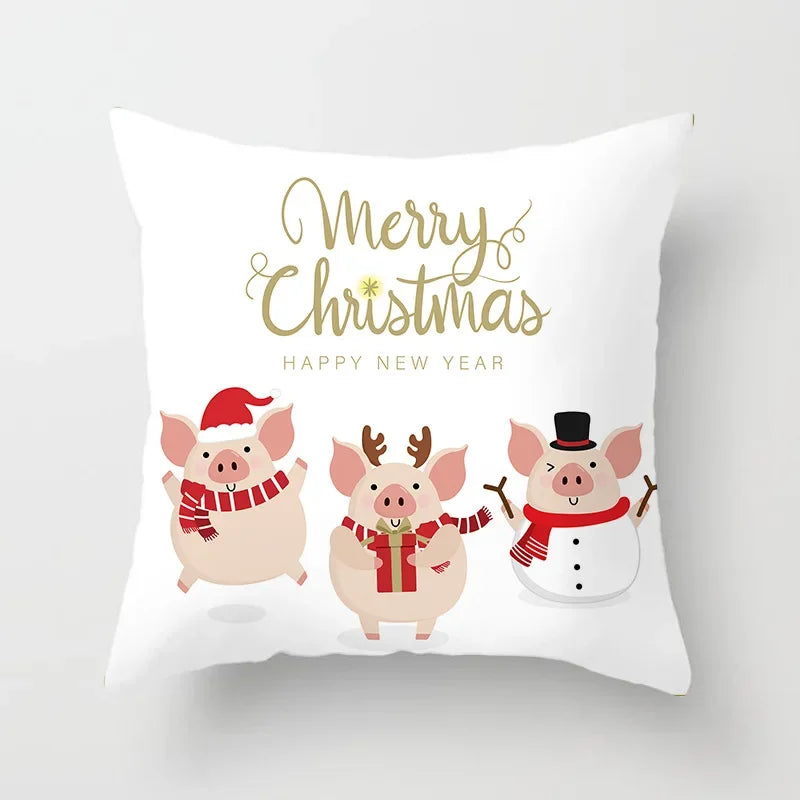 Axyaa Santa Claus Polyester Throw Pillow Case 45X45CM