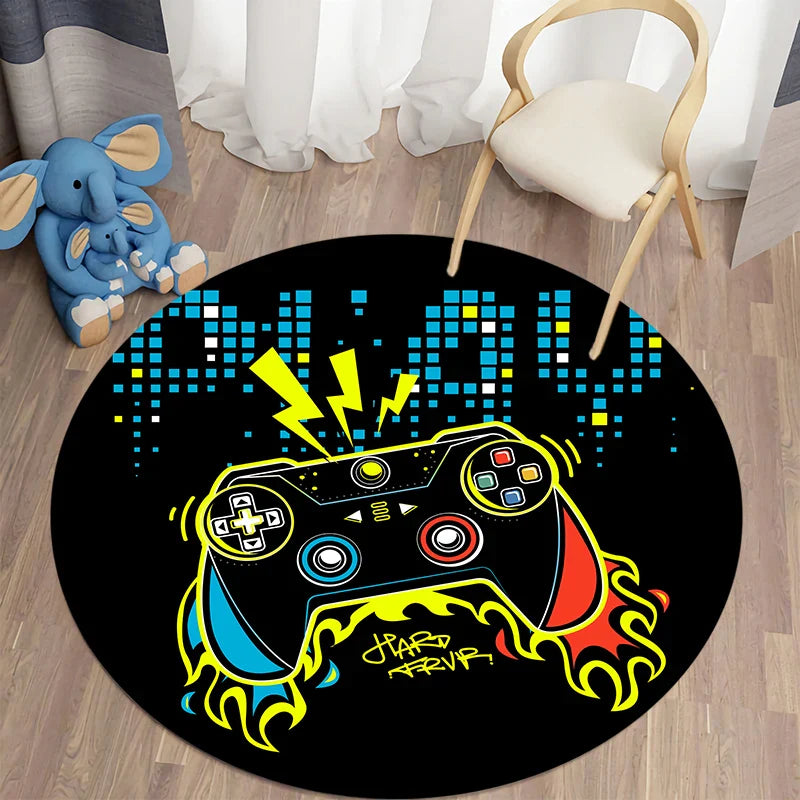 Axyaa Round Rugs Living Room Floor Mats Children's Carpet Bedroom Home Decor