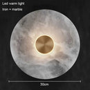 Axyaa Marble Round Wall Lamp for Bedroom Living Room Hotel LED Lighting