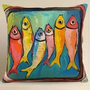 Colorful Fish Pattern Pillow Cover by Axyaa - Sofa Bedroom Car Cushion Cover
