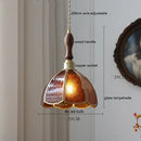 Axyaa Butterfly Glass Copper LED Pendant Lamp for Home Indoor Decor