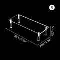 Clear Acrylic Makeup Organizer Rack by Axyaa - Cosmetic Storage Stand for Eyeshadow, Lipstick, Powder