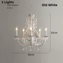 Axyaa French Metal Chandelier Crystal Lamp for Home and Store Lighting